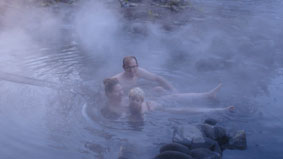 Visiting the hotsprings